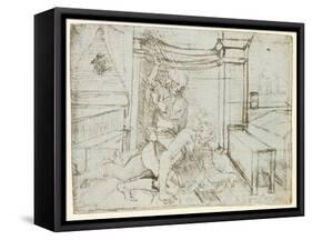 Aristotle and Phyllis-Leonardo da Vinci-Framed Stretched Canvas