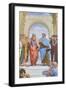 Aristotle and Plato: Detail from the School of Athens in the Stanza Della Segnatura, 1510-11 (Fresc-Raphael (1483-1520)-Framed Giclee Print