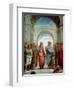 Aristotle and Plato: Detail from the School of Athens in the Stanza Della Segnatura, 1510-11-Raphael-Framed Giclee Print