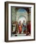 Aristotle and Plato: Detail from the School of Athens in the Stanza Della Segnatura, 1510-11-Raphael-Framed Premium Giclee Print