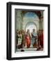 Aristotle and Plato: Detail from the School of Athens in the Stanza Della Segnatura, 1510-11-Raphael-Framed Premium Giclee Print