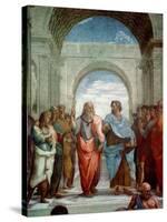 Aristotle and Plato: Detail from the School of Athens in the Stanza Della Segnatura, 1510-11-Raphael-Stretched Canvas