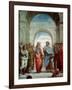 Aristotle and Plato: Detail from the School of Athens in the Stanza Della Segnatura, 1510-11-Raphael-Framed Giclee Print