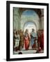 Aristotle and Plato: Detail from the School of Athens in the Stanza Della Segnatura, 1510-11-Raphael-Framed Giclee Print