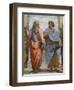 Aristotle and Plato: Detail of School of Athens, 1510-11 (Fresco) (Detail of 472)-Raphael-Framed Premium Giclee Print