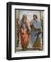 Aristotle and Plato: Detail of School of Athens, 1510-11 (Fresco) (Detail of 472)-Raphael-Framed Premium Giclee Print