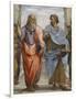 Aristotle and Plato: Detail of School of Athens, 1510-11 (Fresco) (Detail of 472)-Raphael-Framed Premium Giclee Print