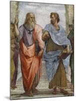 Aristotle and Plato: Detail of School of Athens, 1510-11 (Fresco) (Detail of 472)-Raphael-Mounted Giclee Print