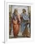 Aristotle and Plato: Detail of School of Athens, 1510-11 (Fresco) (Detail of 472)-Raphael-Framed Giclee Print