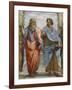 Aristotle and Plato: Detail of School of Athens, 1510-11 (Fresco) (Detail of 472)-Raphael-Framed Giclee Print