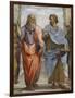 Aristotle and Plato: Detail of School of Athens, 1510-11 (Fresco) (Detail of 472)-Raphael-Framed Giclee Print