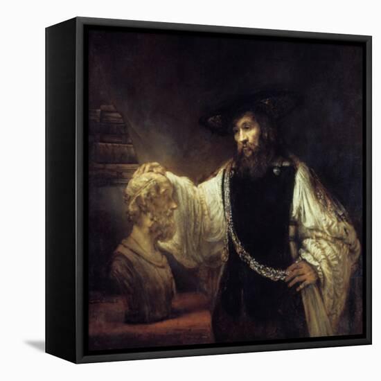 Aristotle before the Bust of Homer, 1653-Rembrandt van Rijn-Framed Stretched Canvas