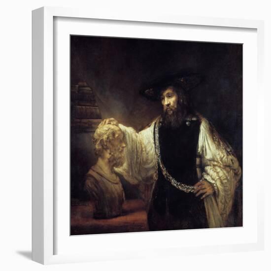 Aristotle before the Bust of Homer, 1653-Rembrandt van Rijn-Framed Giclee Print