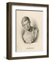 Aristotle Greek Philosopher: a Sculptured Head-Lizars-Framed Art Print