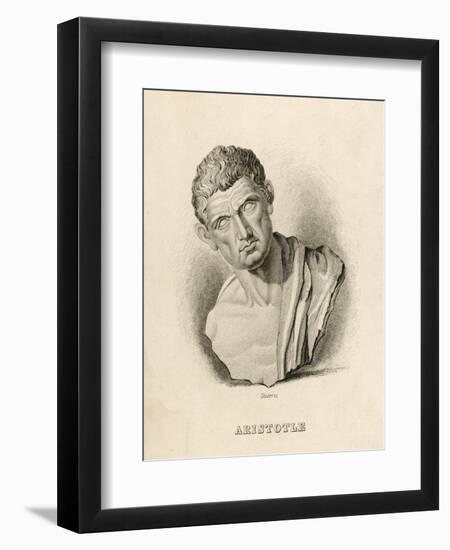 Aristotle Greek Philosopher: a Sculptured Head-Lizars-Framed Art Print