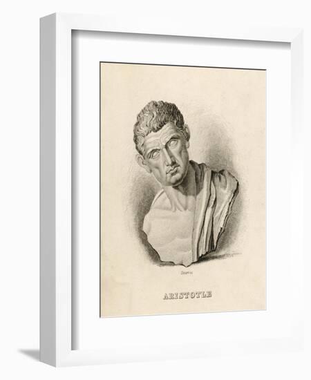 Aristotle Greek Philosopher: a Sculptured Head-Lizars-Framed Art Print