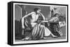 Aristotle Greek Philosopher as a Young Man Reading at His Desk-C. Laplante-Framed Stretched Canvas