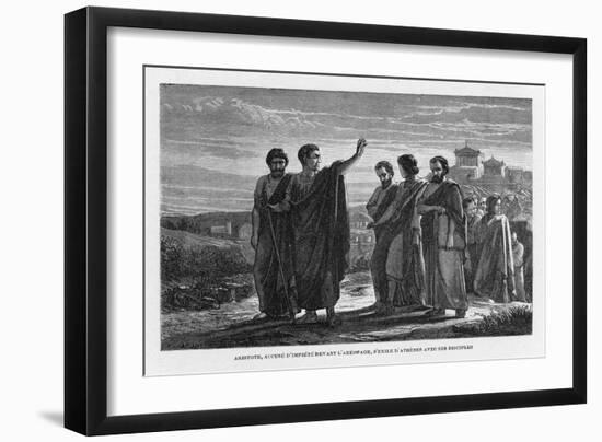 Aristotle Leaving Athens with His Followers Having Been Wrongly Accused of Impiety-Jan Verhas-Framed Art Print