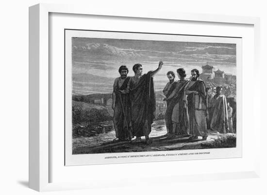 Aristotle Leaving Athens with His Followers Having Been Wrongly Accused of Impiety-Jan Verhas-Framed Art Print