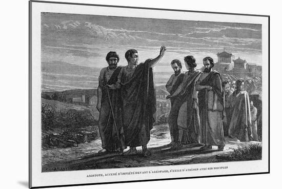 Aristotle Leaving Athens with His Followers Having Been Wrongly Accused of Impiety-Jan Verhas-Mounted Art Print