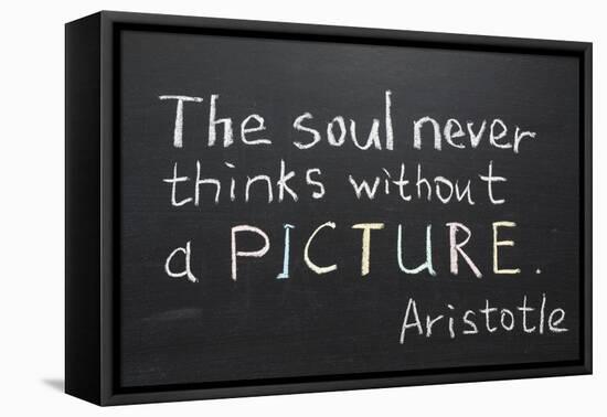 Aristotle Quote-Yury Zap-Framed Stretched Canvas