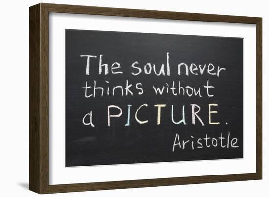 Aristotle Quote-Yury Zap-Framed Art Print