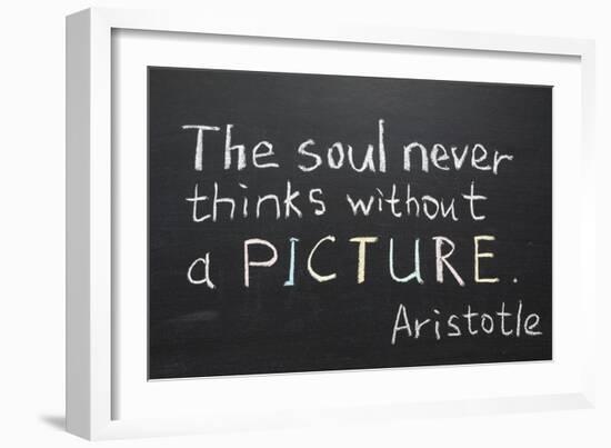 Aristotle Quote-Yury Zap-Framed Art Print
