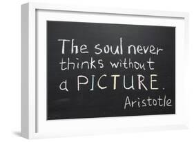 Aristotle Quote-Yury Zap-Framed Premium Giclee Print