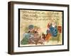 Aristotle Teaching. Illustration from "The Better Sentences and Most Precious Dictions"-null-Framed Giclee Print