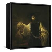 Aristotle with a Bust of Homer-Rembrandt van Rijn-Framed Stretched Canvas