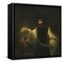 Aristotle with a Bust of Homer-Rembrandt van Rijn-Framed Stretched Canvas