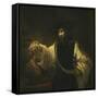 Aristotle with a Bust of Homer-Rembrandt van Rijn-Framed Stretched Canvas