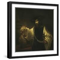 Aristotle with a Bust of Homer-Rembrandt van Rijn-Framed Giclee Print