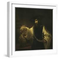 Aristotle with a Bust of Homer-Rembrandt van Rijn-Framed Giclee Print