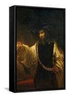 Aristotle with a Bust of Homer-Rembrandt van Rijn-Framed Stretched Canvas