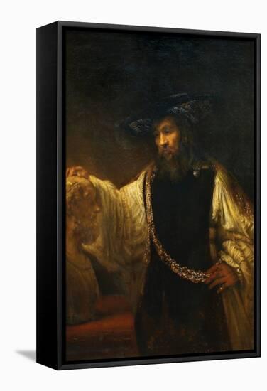 Aristotle with a Bust of Homer-Rembrandt van Rijn-Framed Stretched Canvas