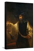 Aristotle with a Bust of Homer-Rembrandt van Rijn-Framed Stretched Canvas