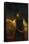 Aristotle with a Bust of Homer-Rembrandt van Rijn-Framed Stretched Canvas