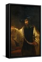 Aristotle with a Bust of Homer-Rembrandt van Rijn-Framed Stretched Canvas