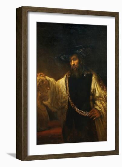 Aristotle with a Bust of Homer-Rembrandt van Rijn-Framed Art Print