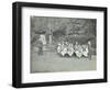 Arithmetic Lesson in the Garden, Birley House Open Air School, London, 1908-null-Framed Photographic Print