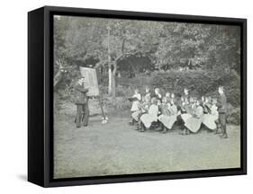 Arithmetic Lesson in the Garden, Birley House Open Air School, London, 1908-null-Framed Stretched Canvas