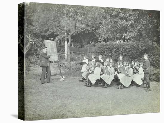 Arithmetic Lesson in the Garden, Birley House Open Air School, London, 1908-null-Stretched Canvas