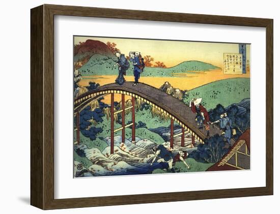 Ariwara no Narihira Ason-Katsushika Hokusai-Framed Art Print