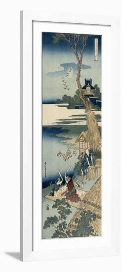 Ariwara no narihira, from the series 'Shika Shashin Kyo' (Imagery of the Poets)-Katsushika Hokusai-Framed Premium Giclee Print