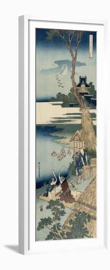 Ariwara no narihira, from the series 'Shika Shashin Kyo' (Imagery of the Poets)-Katsushika Hokusai-Framed Premium Giclee Print