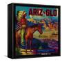 Ariz-Glo Orange Label - Mesa, AZ-Lantern Press-Framed Stretched Canvas