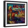 Ariz-Glo Orange Label - Mesa, AZ-Lantern Press-Framed Art Print