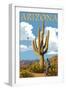 Arizona - Bicycling Scene-Lantern Press-Framed Art Print