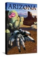 Arizona - Blond Tarantula-Lantern Press-Stretched Canvas